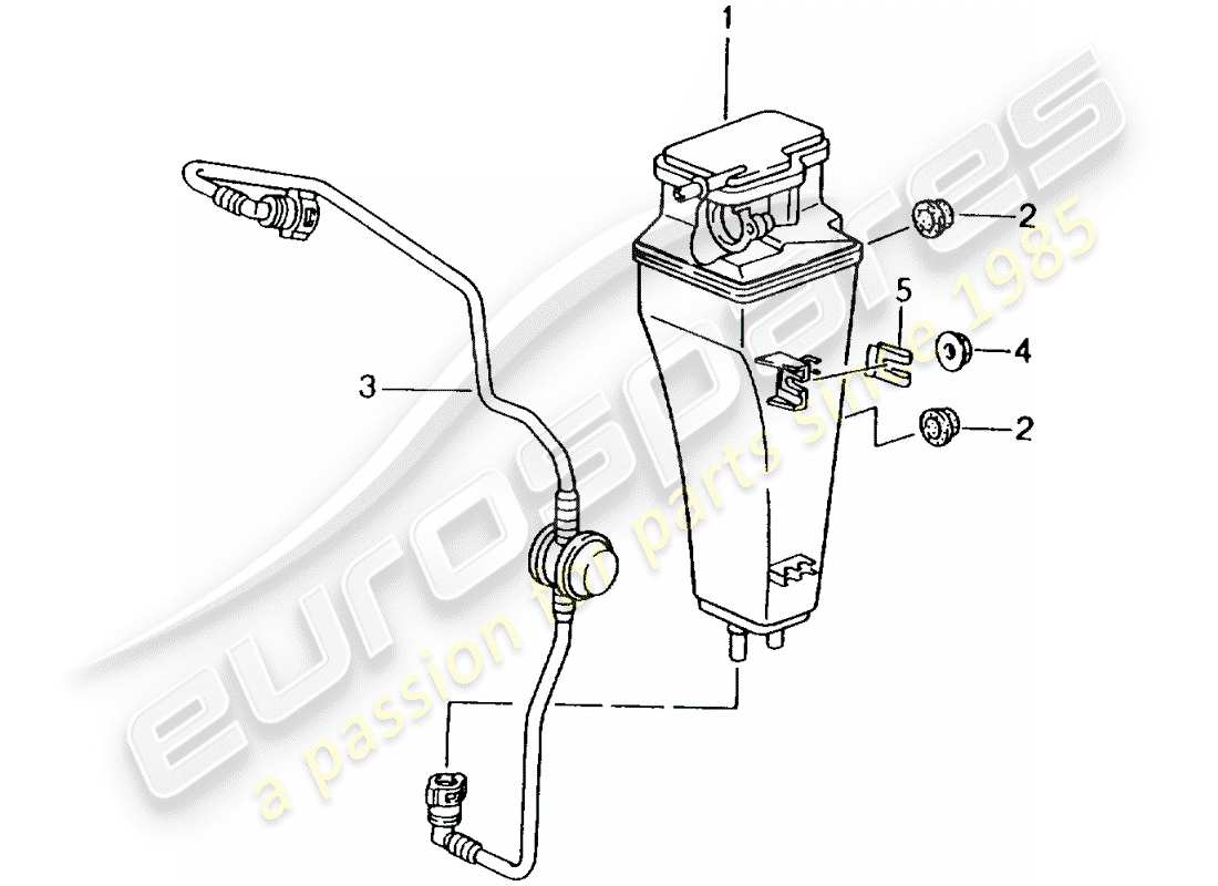 porsche 2003 (996 gt3) evaporative emission canister parts diagram