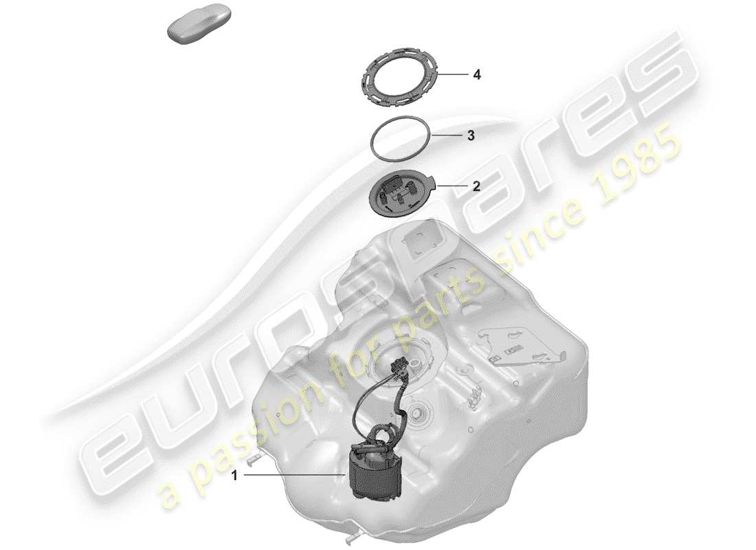 porsche 2020 (992-1) fuel pump part diagram