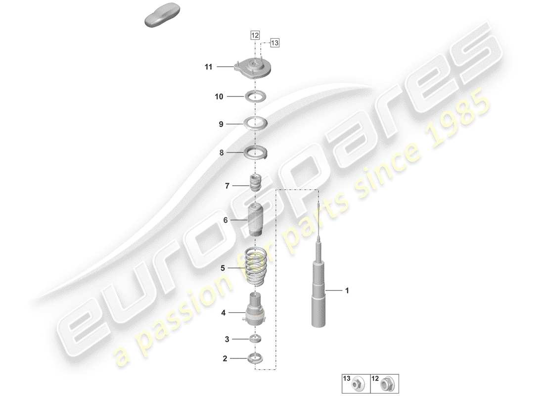 porsche 2020 (992-1) suspension parts diagram