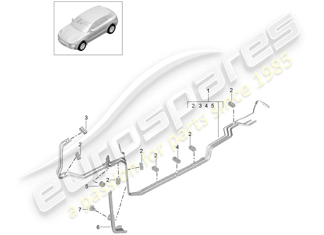 porsche 2016 (macan) fuel system part diagram