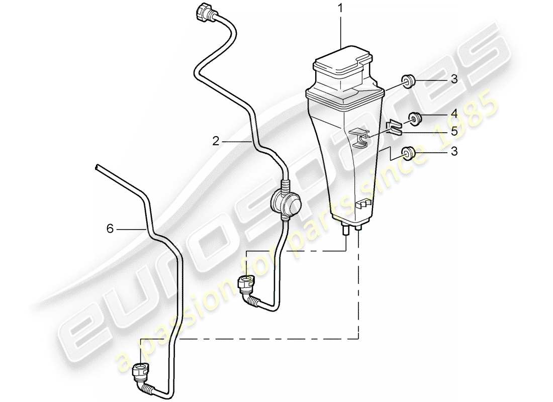 porsche 2009 997-2 turbo / gt2 evaporative emission canister part diagram