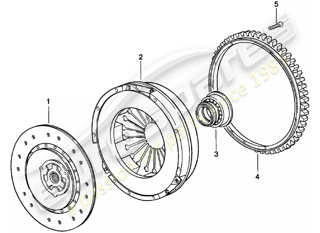 porsche 1981 (924) clutch part diagram