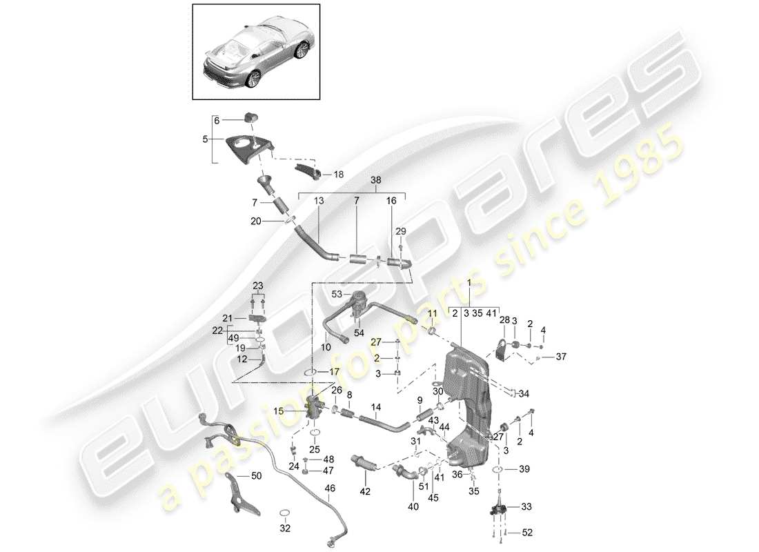 porsche 991r/gt3/rs (2015) engine (oil press./lubrica.) part diagram