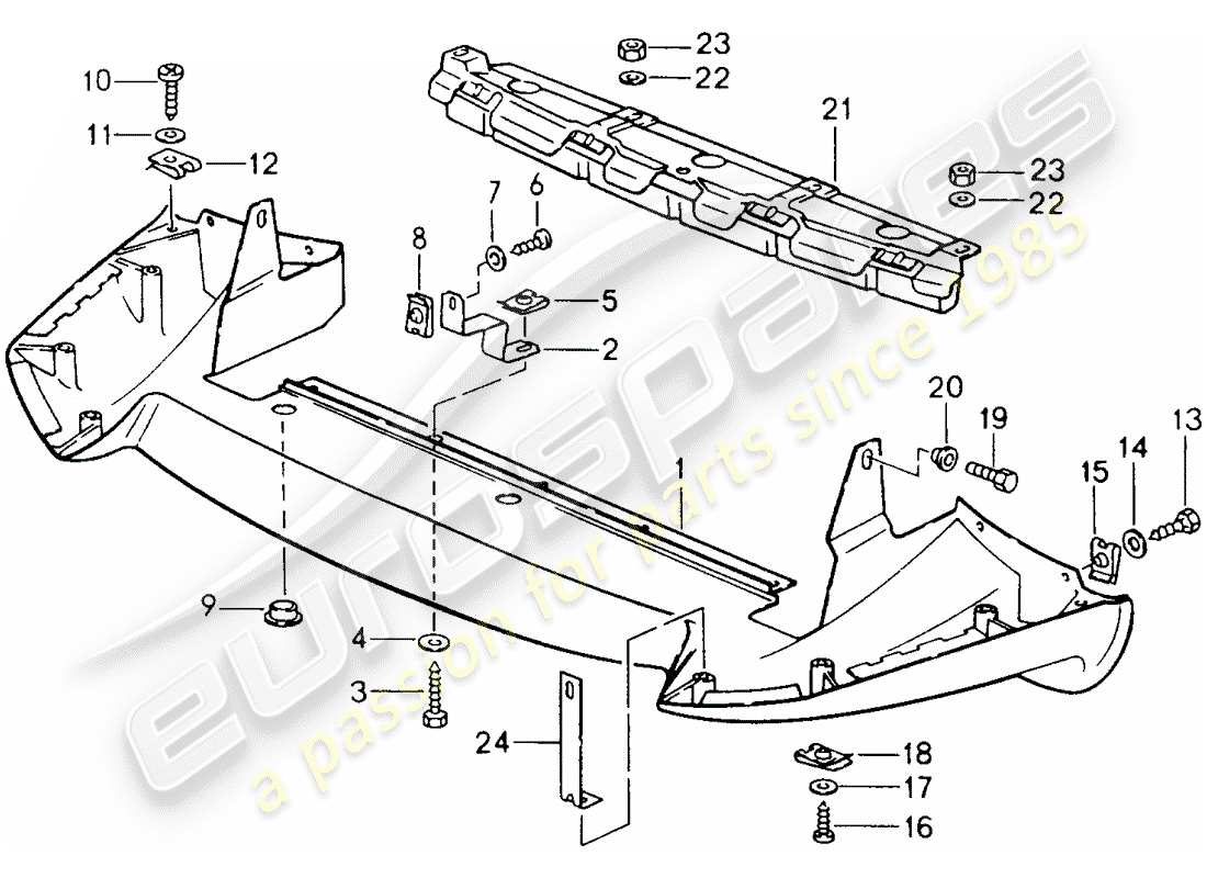 porsche 1992 (928) spoiler part diagram