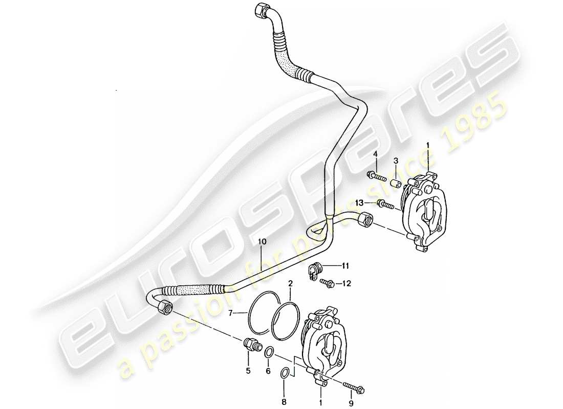 porsche 2003 (996 gt3) oil supply - return line part diagram