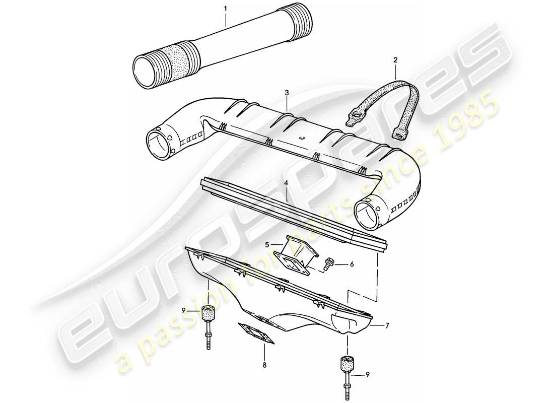 porsche 1983 (928) air cleaner - l-jetronic - d >> - mj 1984 part diagram