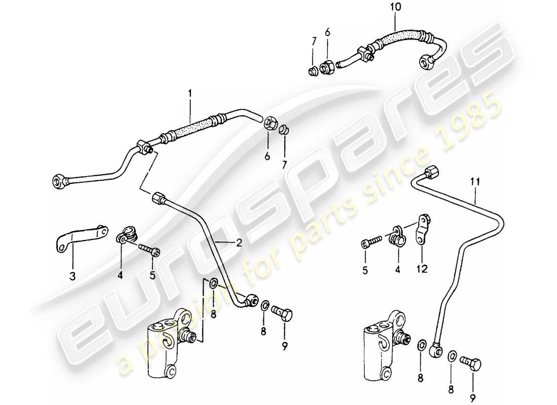 porsche 1994 (964) oil supply - tensioner - chain parts diagram