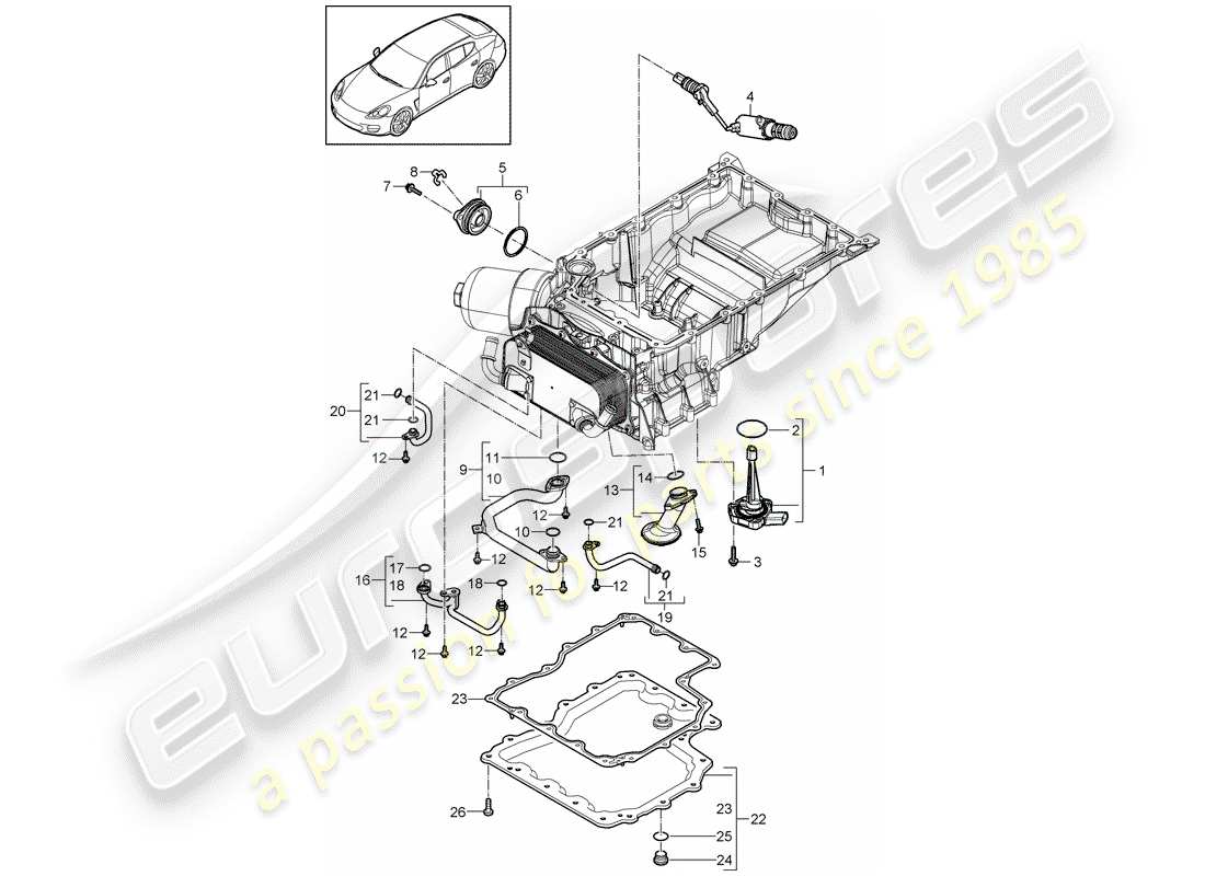 porsche 2015 (panamera 970) intake manifold part diagram
