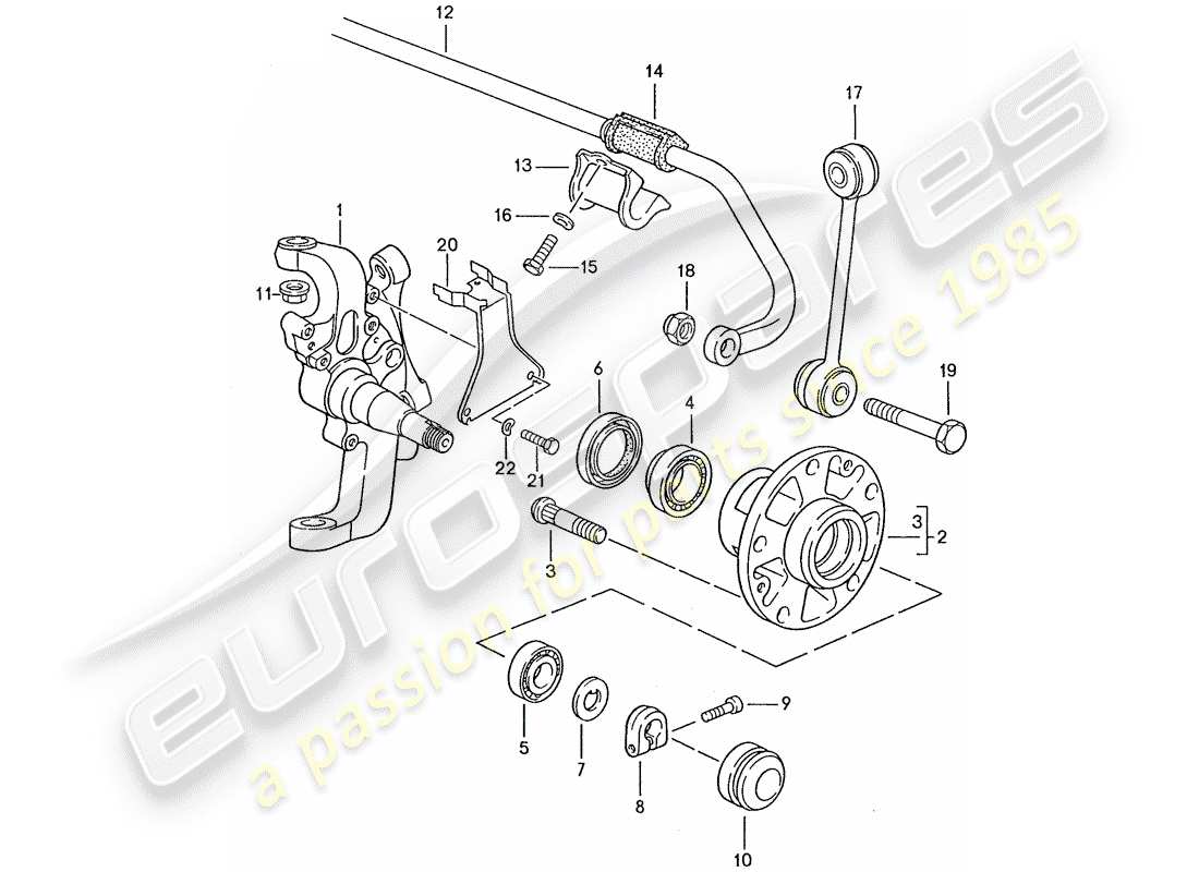 porsche 1990 (928) steering knuckle - lubricants part diagram