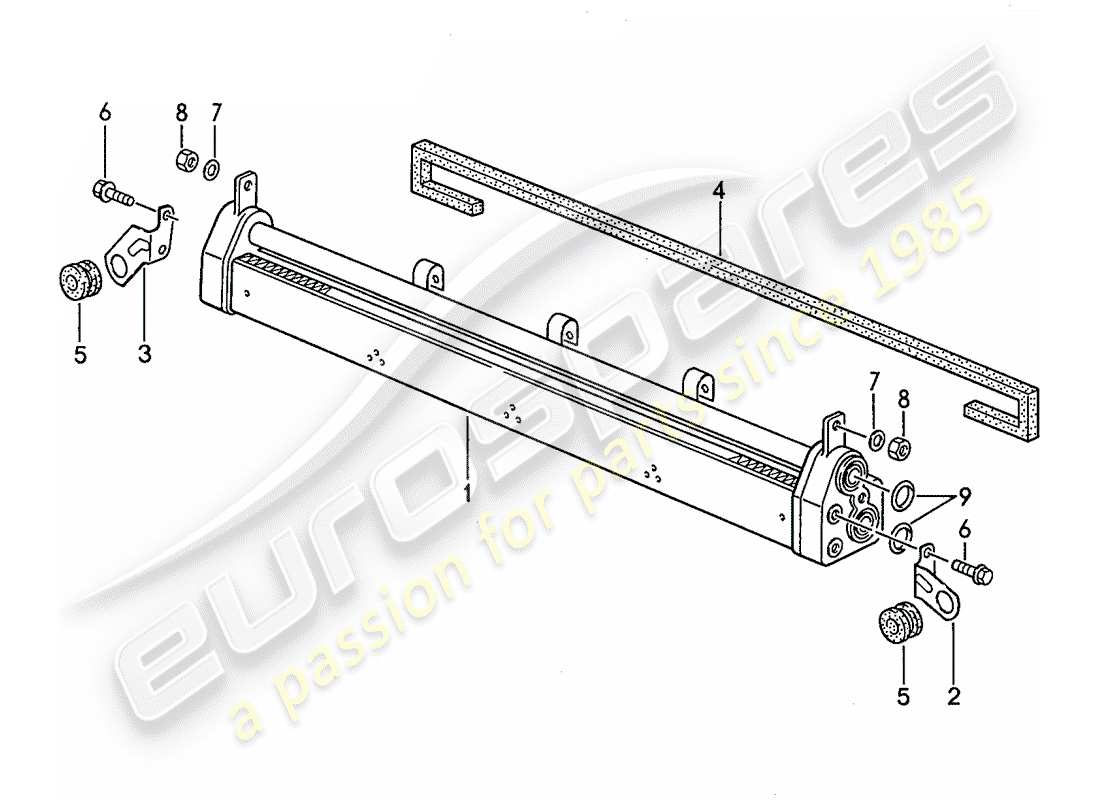 porsche 1990 (928) engine oil cooling - d - mj 1990>> part diagram