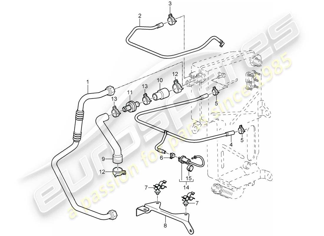 porsche 2011 (997-2 gt3) lines parts diagram