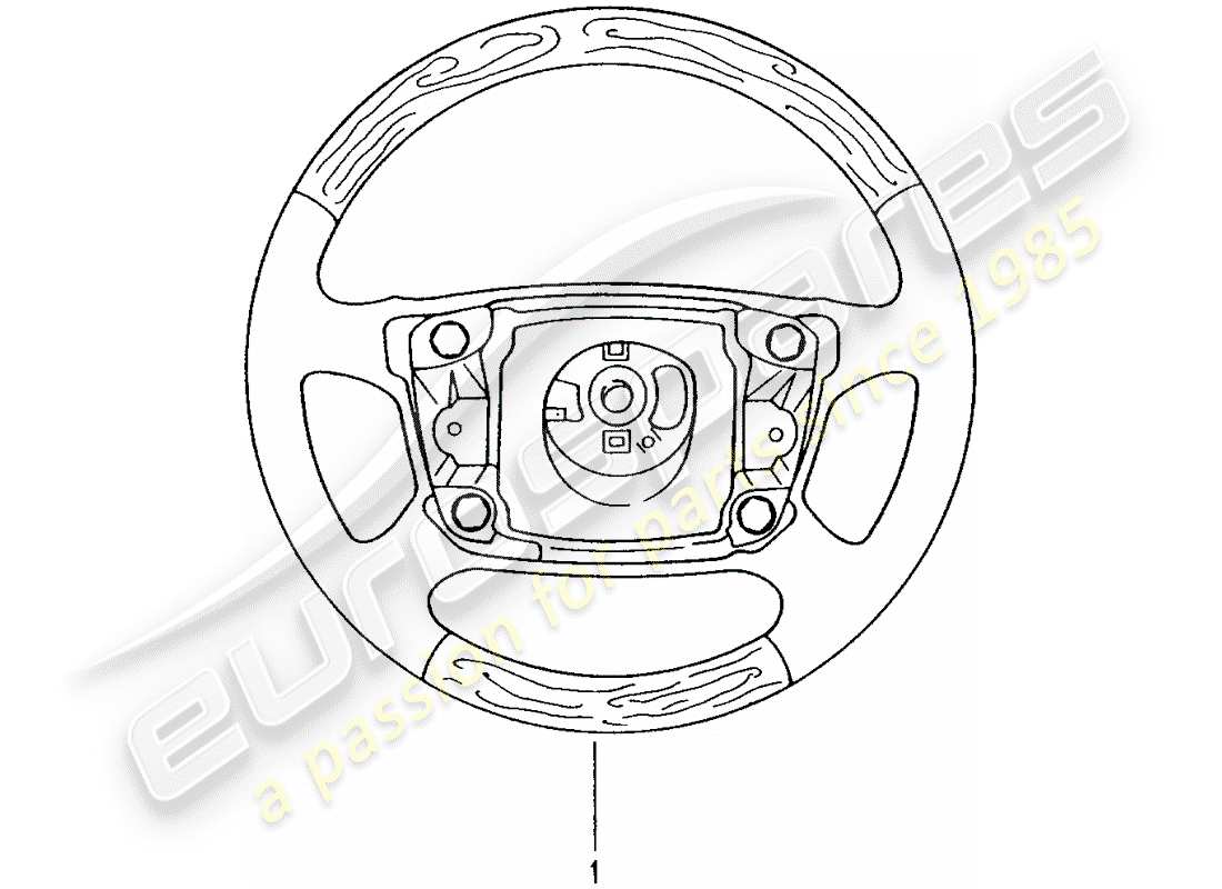 porsche 1999 (tequipment) airbag steering wheel parts diagram