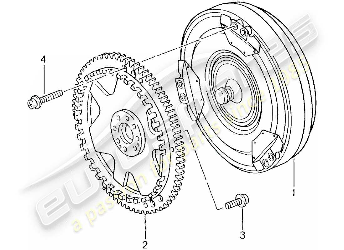 porsche 2001 (986 boxster) tiptronic - torque converter part diagram
