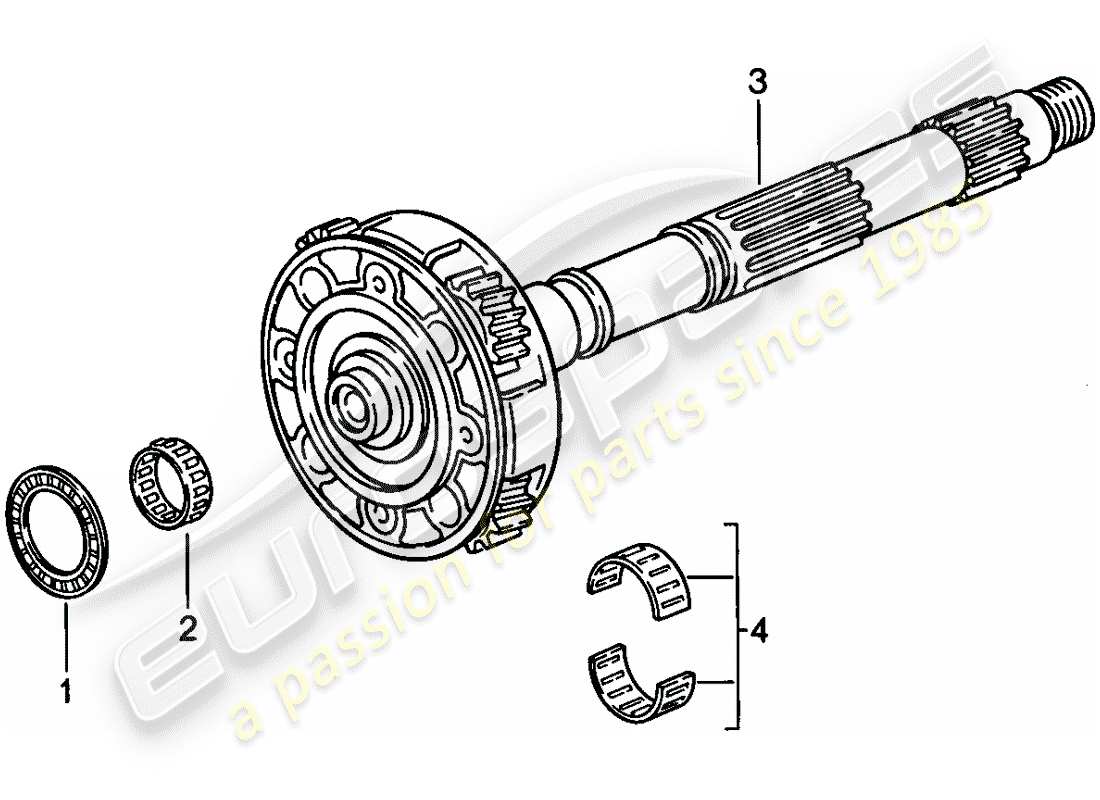 porsche 1983 (928) automatic transmission - planet pinion carrier part diagram
