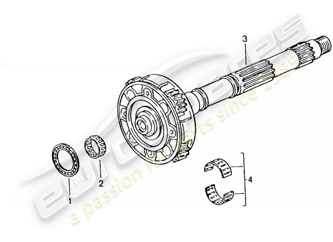 porsche 1995 (928) automatic transmission - planet pinion carrier part diagram
