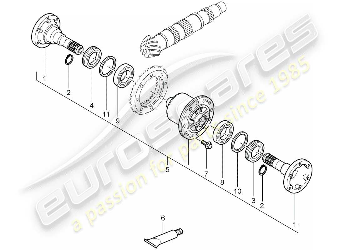 porsche 2008 (997-1) repair kit part diagram