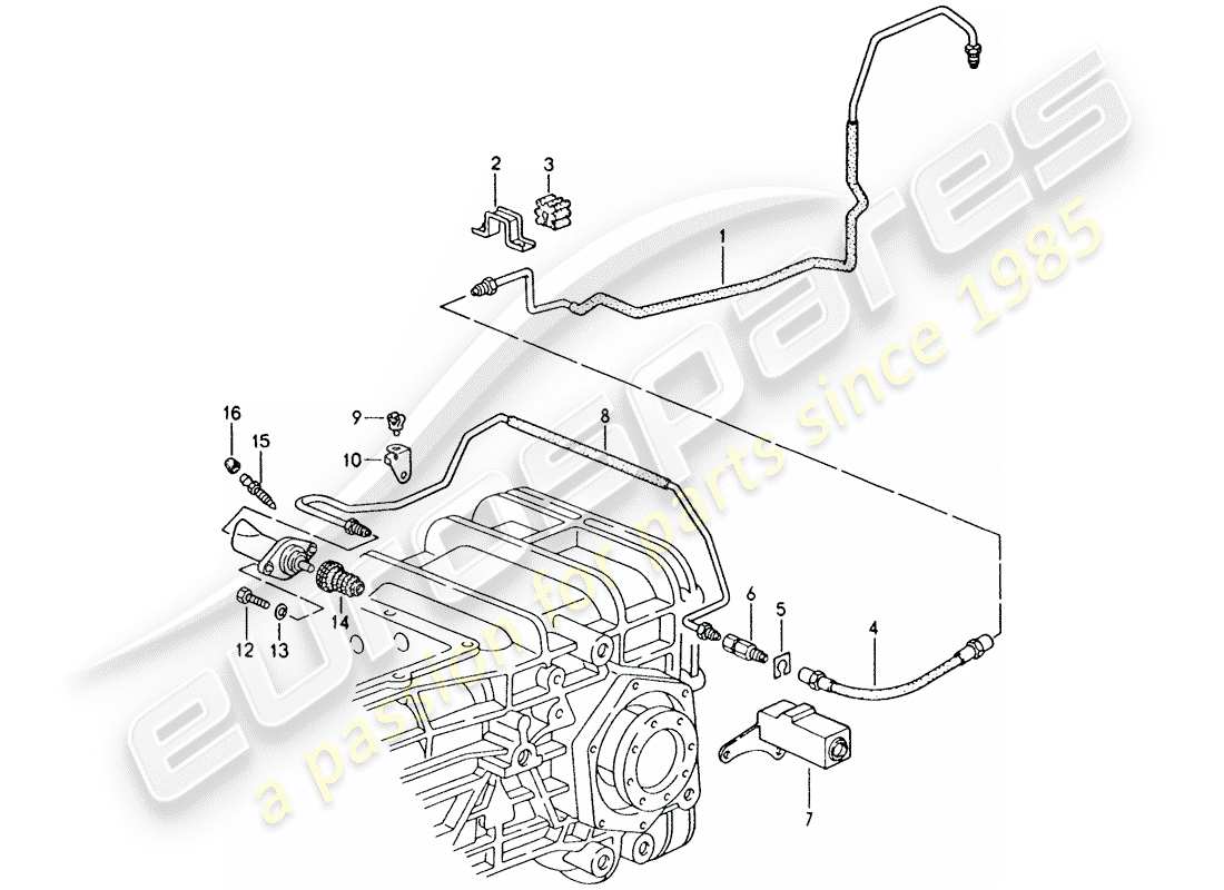 porsche 1995 (928) automatic transmission - lock control 2 part diagram
