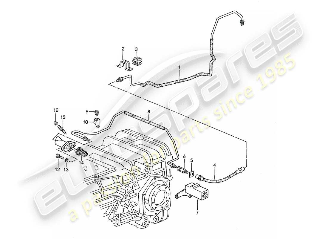 porsche 1991 (928) manual gearbox - lock control 2 - d - mj 1990>> part diagram