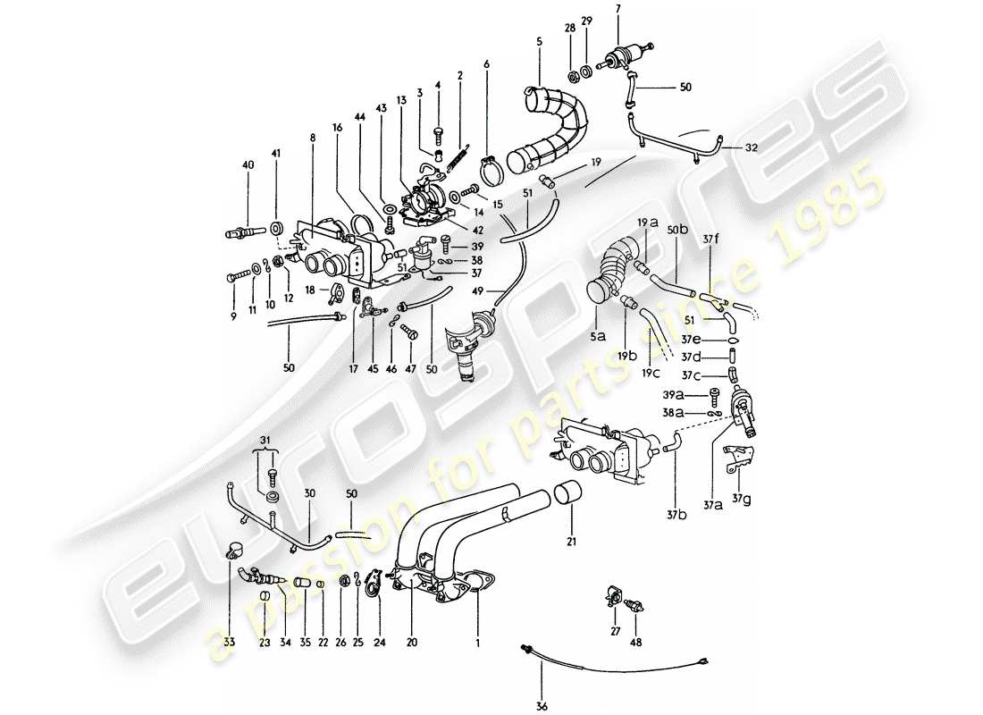porsche 1972 (914) injection system part diagram