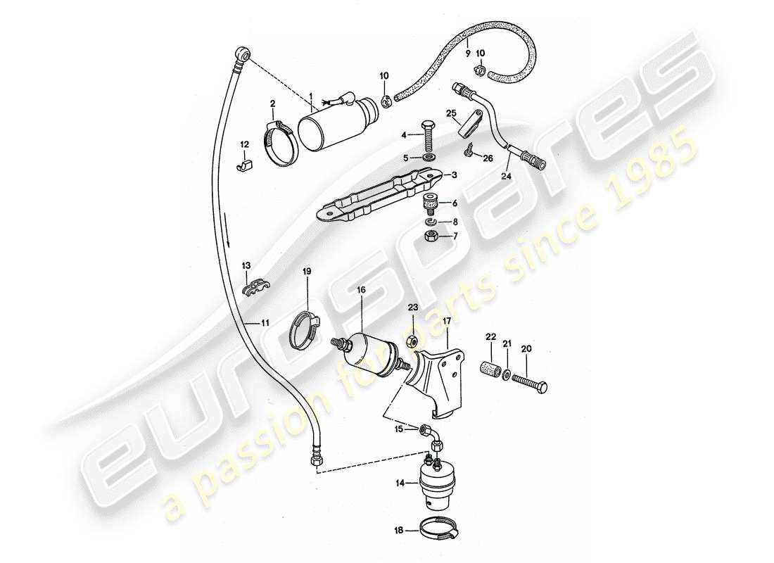 porsche 1975 (911 turbo) fuel system - d - mj 1975>> part diagram