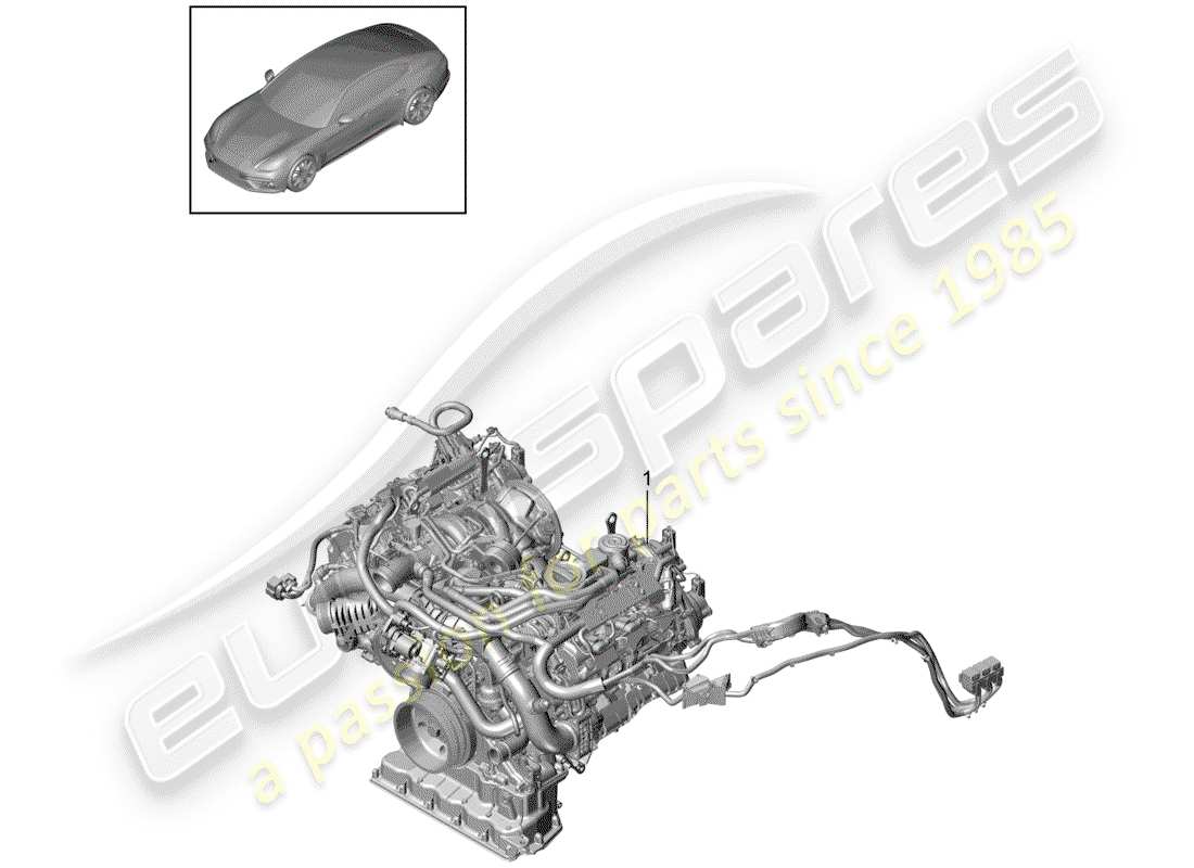 porsche 2019 (panamera 971-1) replacement engine part diagram