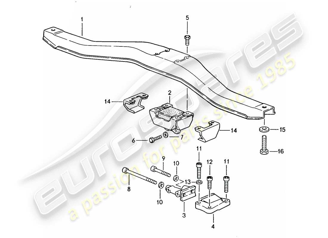 porsche 1988 (944) transmission suspension - automatic transmission part diagram