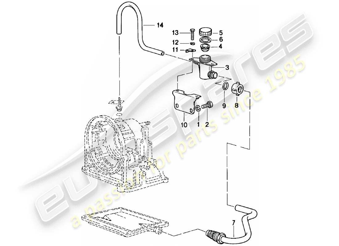porsche 1981 (924) oil inlet - automatic transmission part diagram