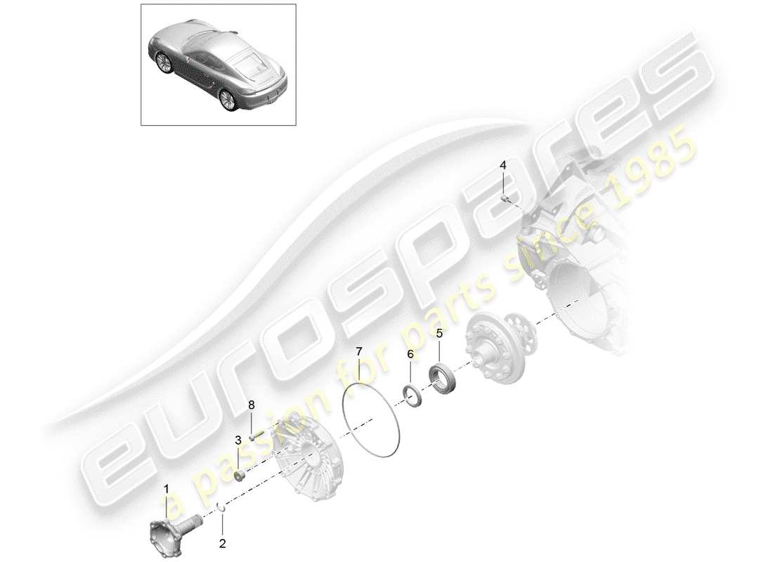 porsche 2016 (981 cayman) manual gearbox part diagram