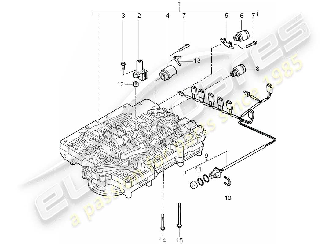 porsche 2007 (987 boxster) tiptronic part diagram