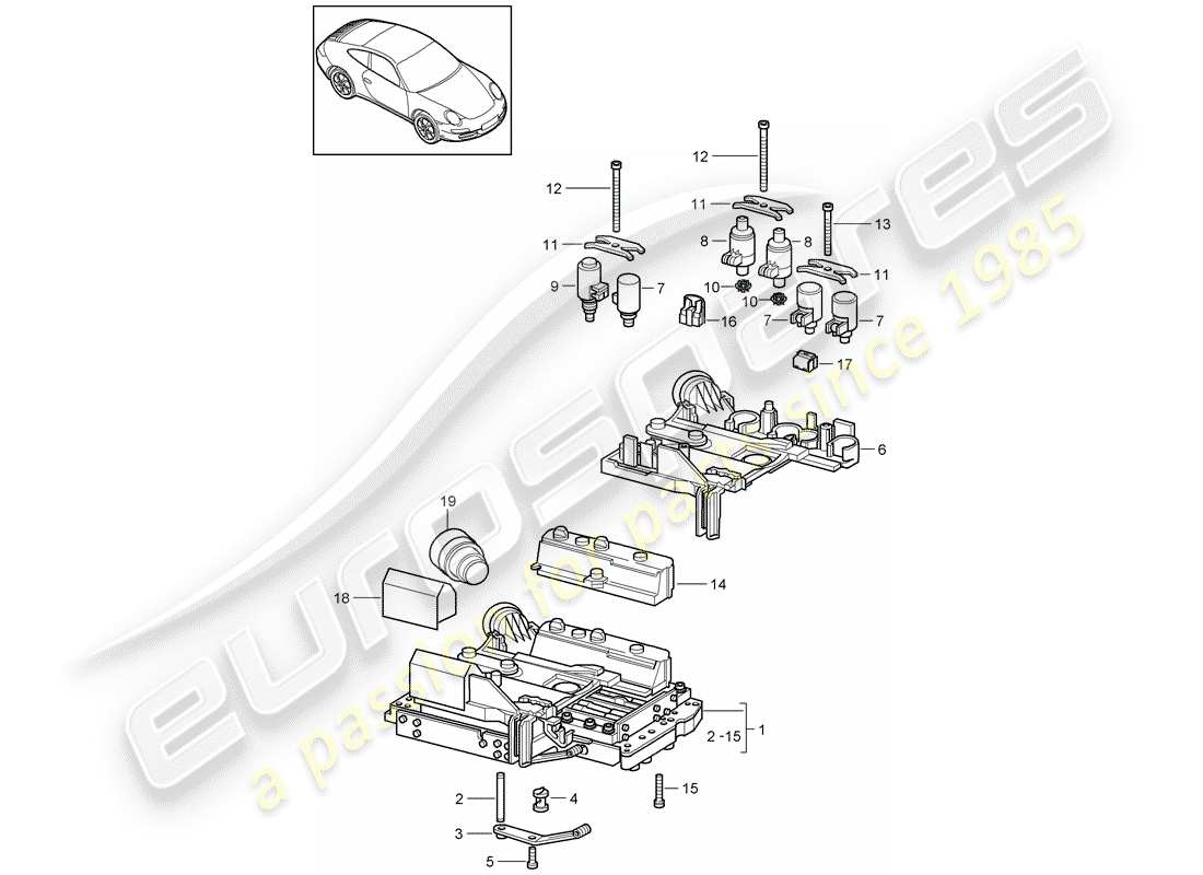 porsche 2007 (997-1) tiptronic parts diagram