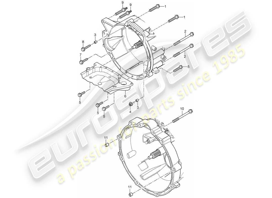 porsche cayenne (2004) mounting parts for engine and part diagram