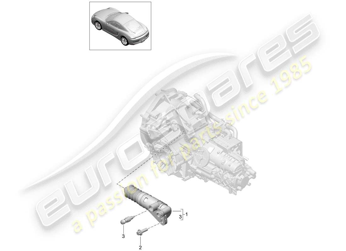 porsche 2016 (981 cayman) clutch release part diagram
