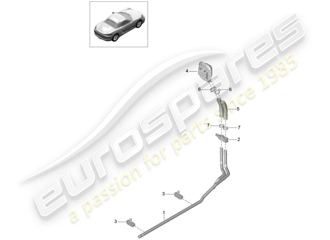 porsche 2018 (718 boxster) heater part diagram