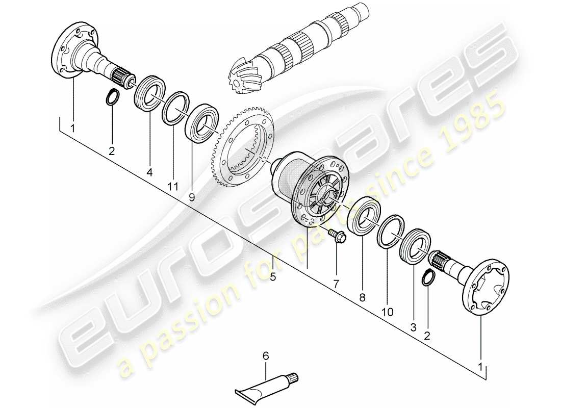 porsche 2006 (997-1) repair kit part diagram