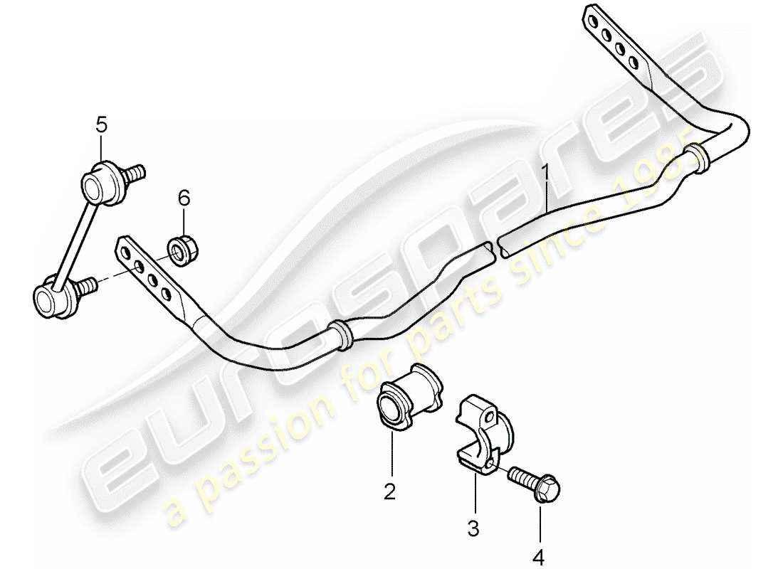 porsche 2008 (997-1 gt3) stabilizer part diagram