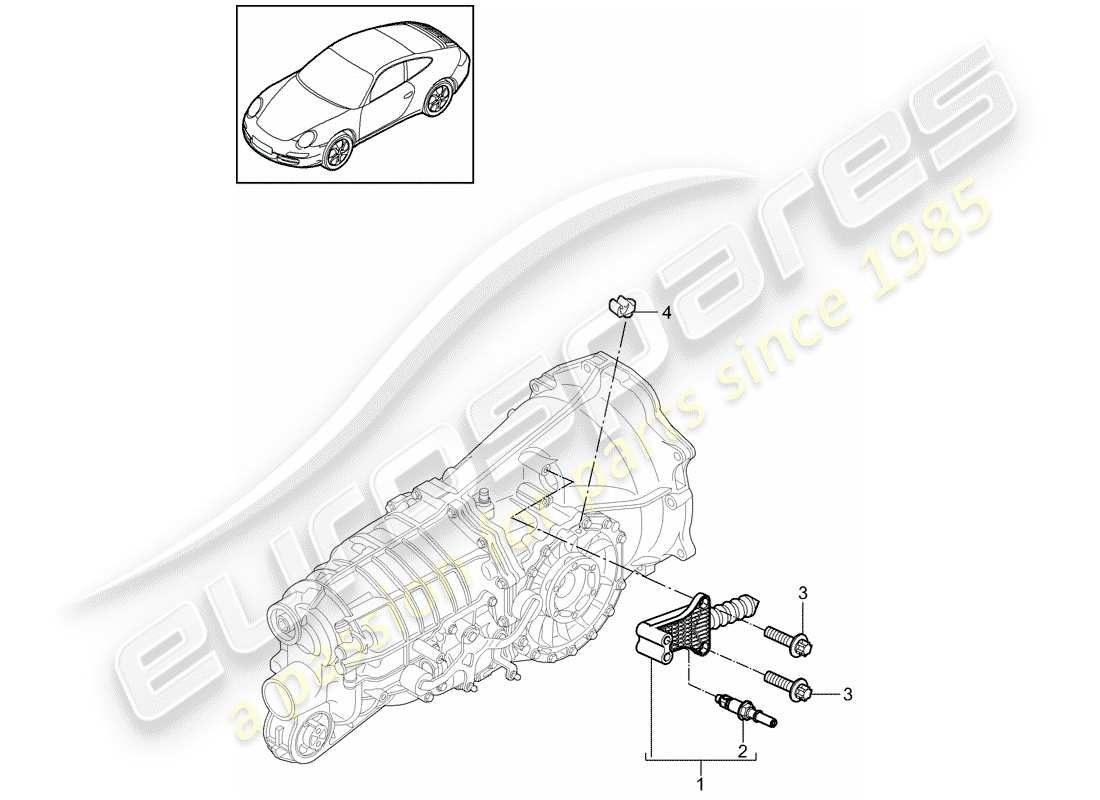 porsche 2009 (997-2) clutch release parts diagram