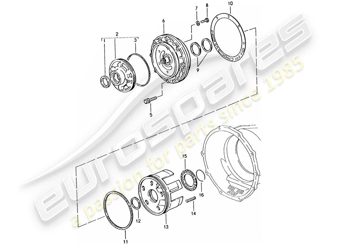 porsche 1992 (928) automatic transmission - primary pump part diagram