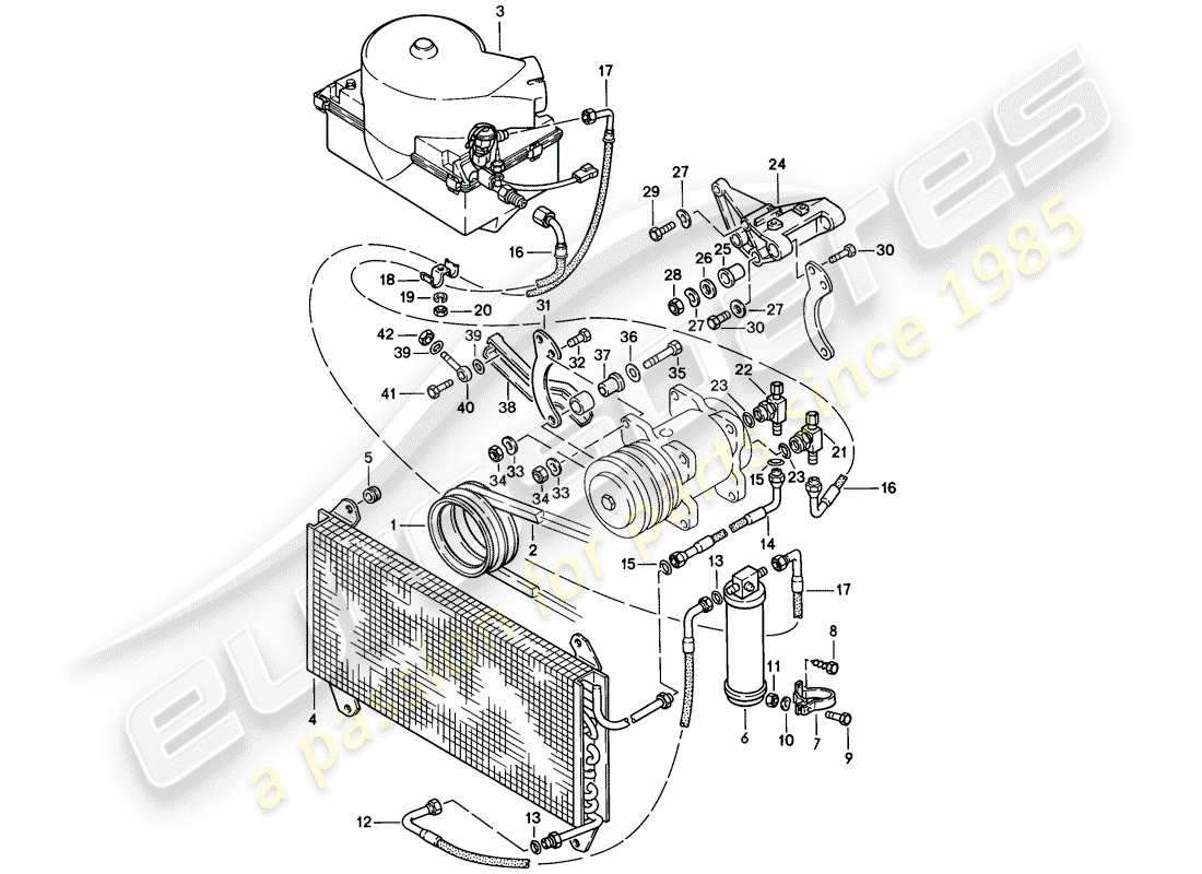 porsche 1979 (924) air conditioner - - d >> - mj 1978 part diagram