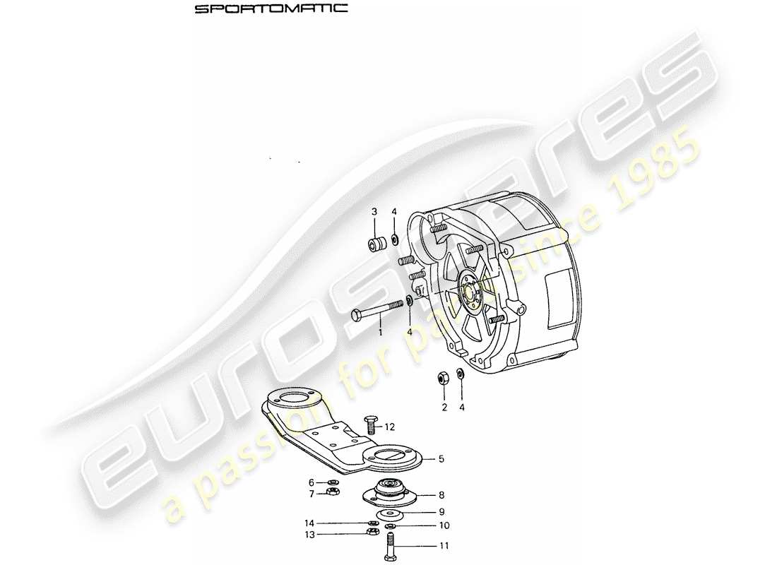 porsche 1976 (911) transmission suspension part diagram