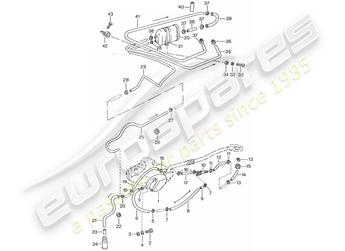 porsche 1976 (911) tank ventilation - d - mj 1975>> part diagram