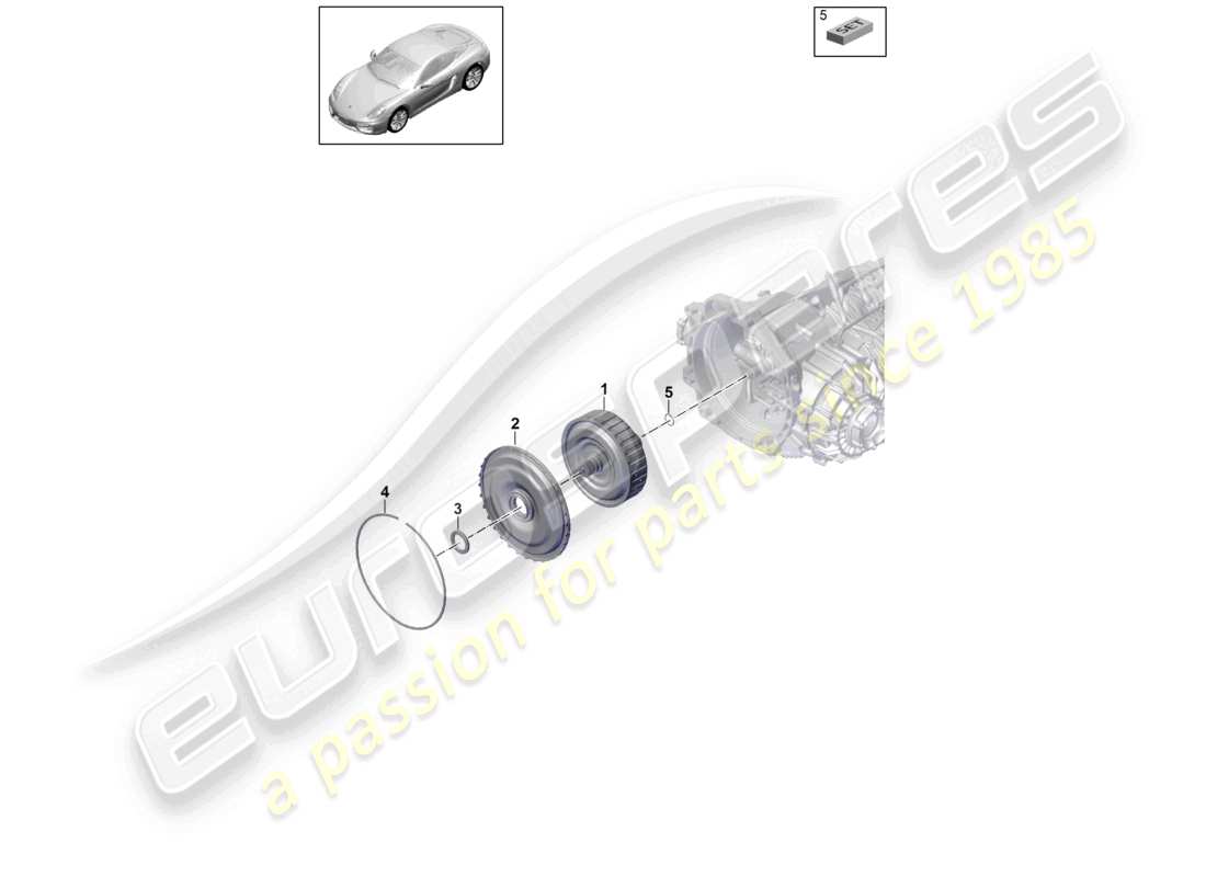 porsche 2016 (981 cayman) - pdk - gearbox clutch for dual clutch gearbox part diagram