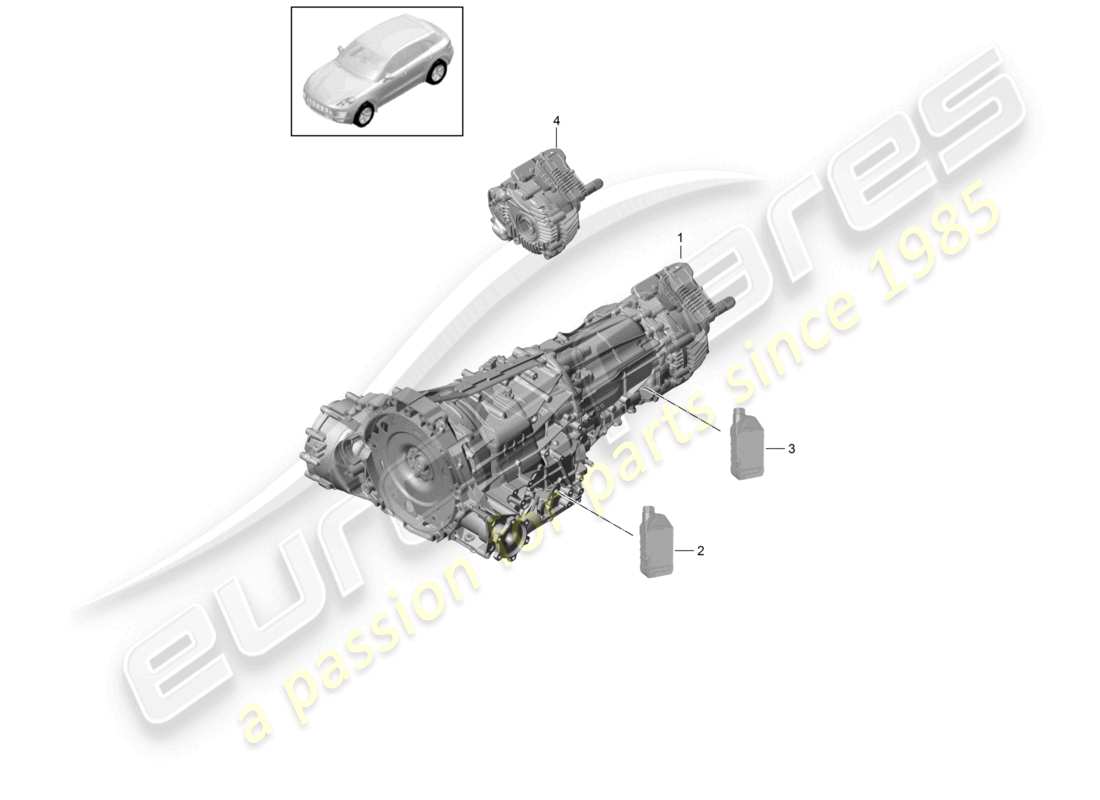 porsche 2015 (macan) 7-speed dual clutch gearbox - pdk - see technical information 3965 26/18 part diagram