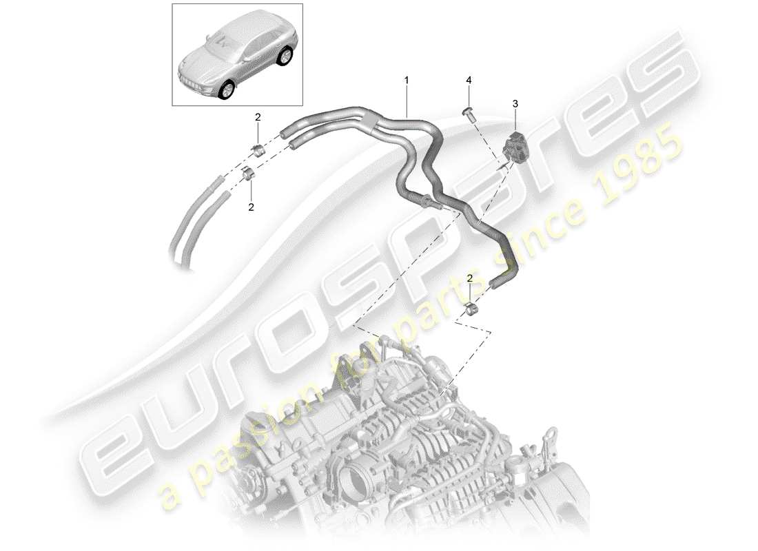 porsche 2015 (macan) fuel system parts diagram