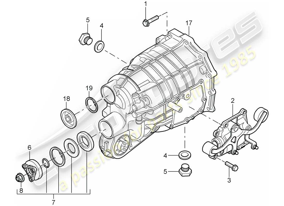 porsche 997 (2006) manual gearbox parts diagram