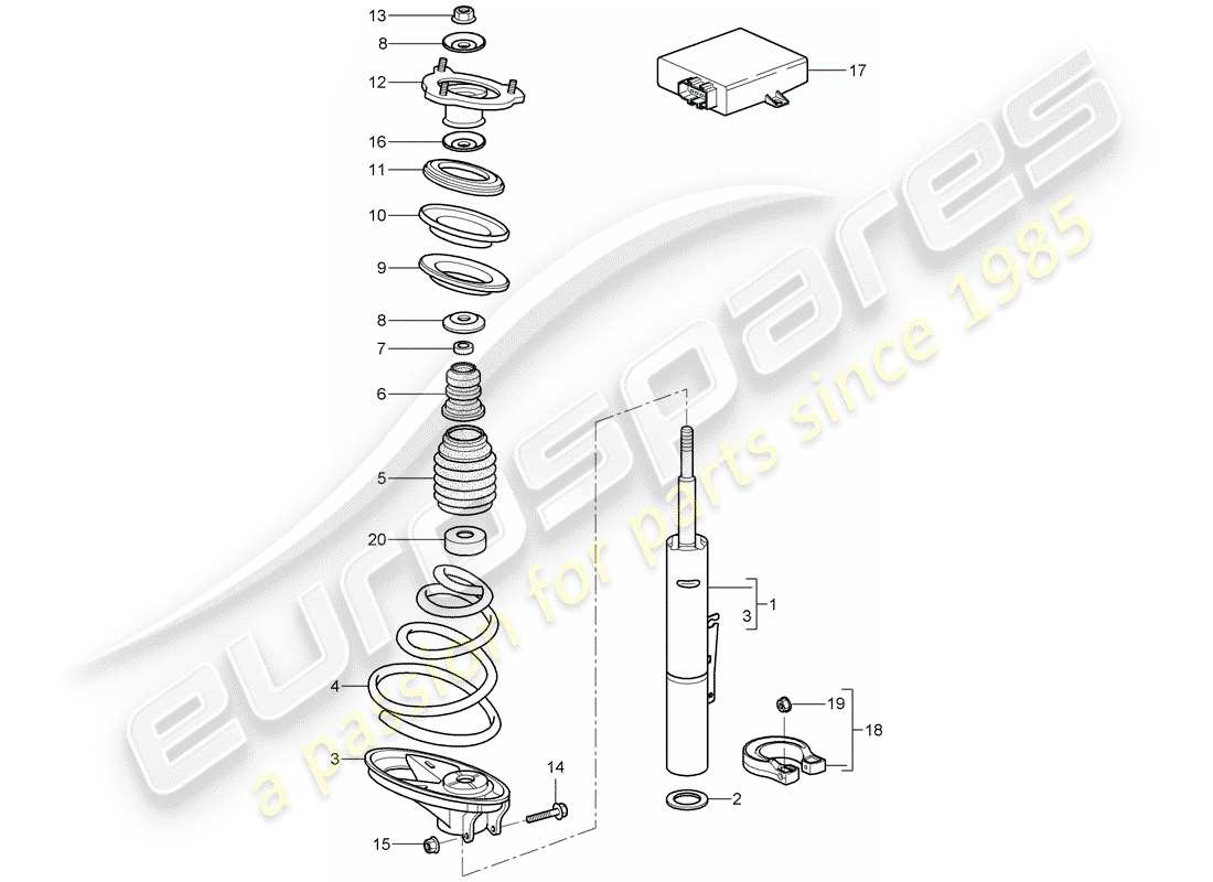 porsche 997 (2008) suspension parts diagram