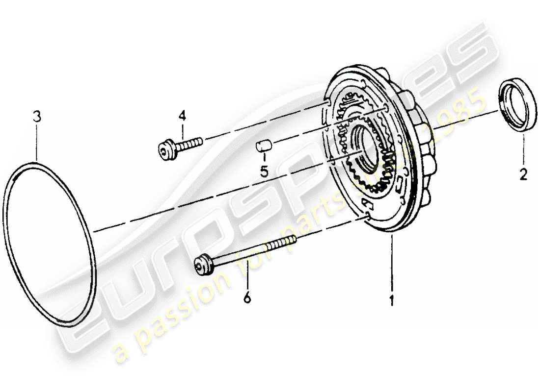 porsche 1991 (964) tiptronic - oil pump parts diagram