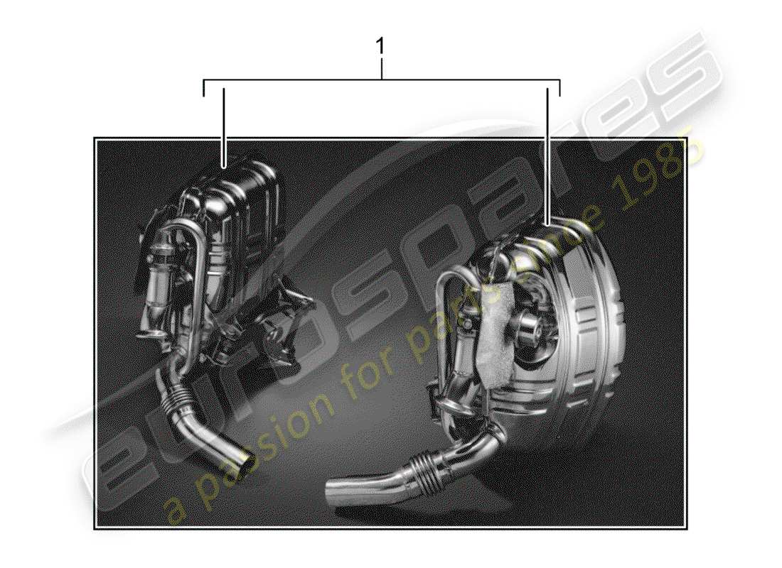 porsche 2000 (996) exhaust system - sport version - d - mj 1998>> - mj 2005 part diagram