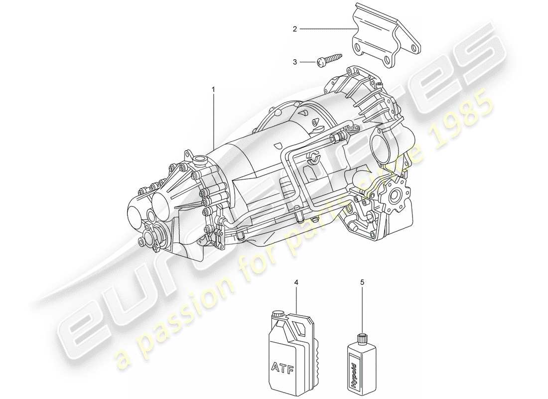 porsche 2000 (996) tiptronic - - gearbox - d - mj 2002>> part diagram