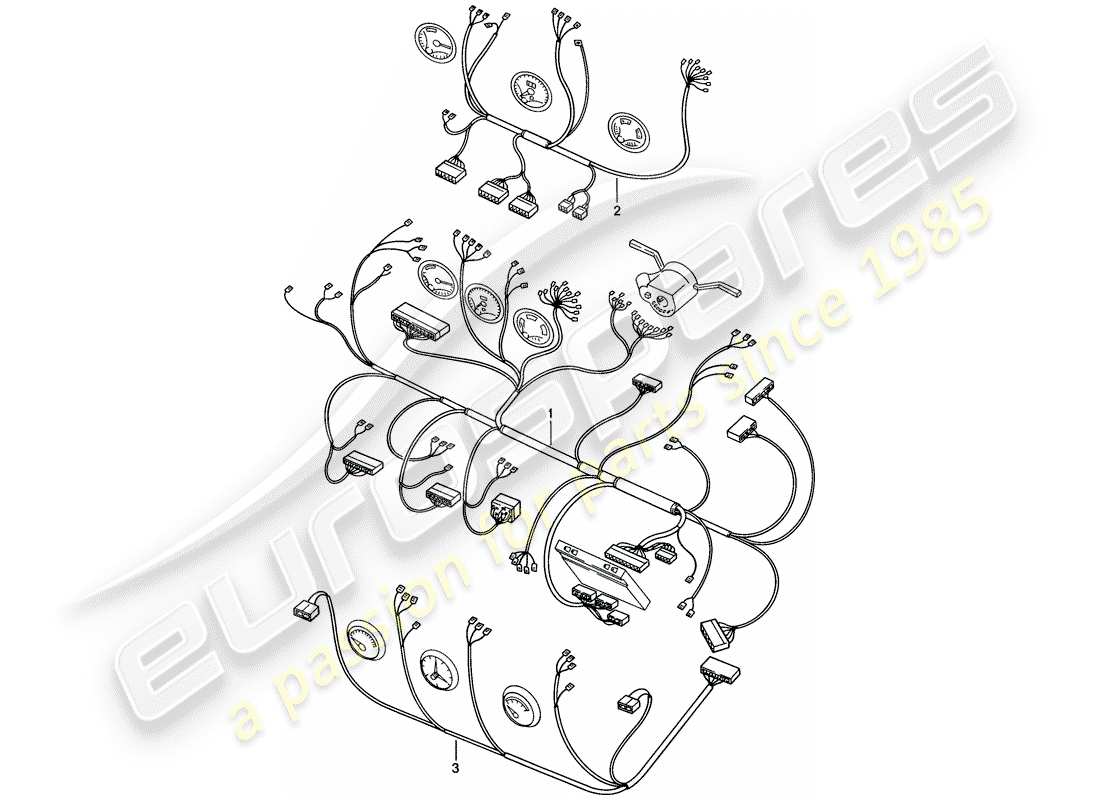 porsche 1979 (924) wiring harnesses part diagram
