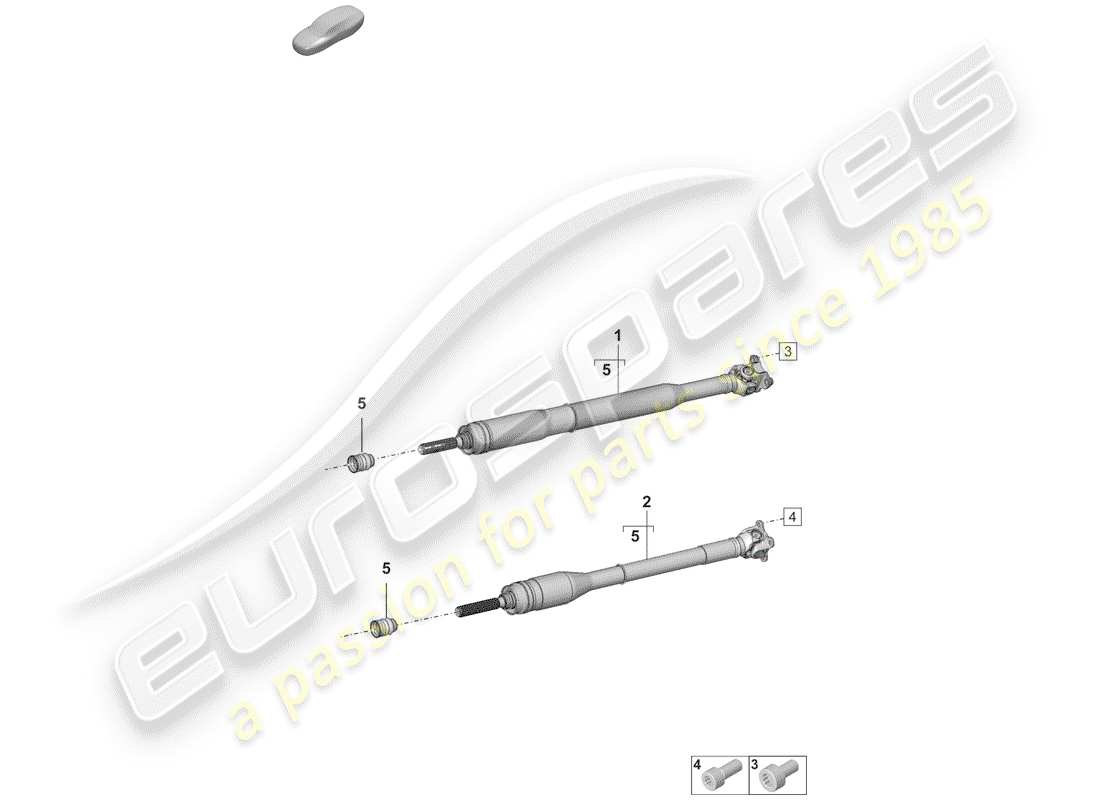 porsche 2019 (992-1) propeller shaft parts diagram